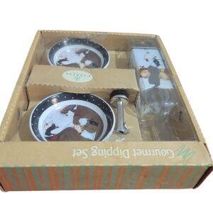 Cypress Gourmet Dipping Set with Chef Design